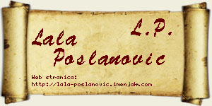 Lala Poslanović vizit kartica